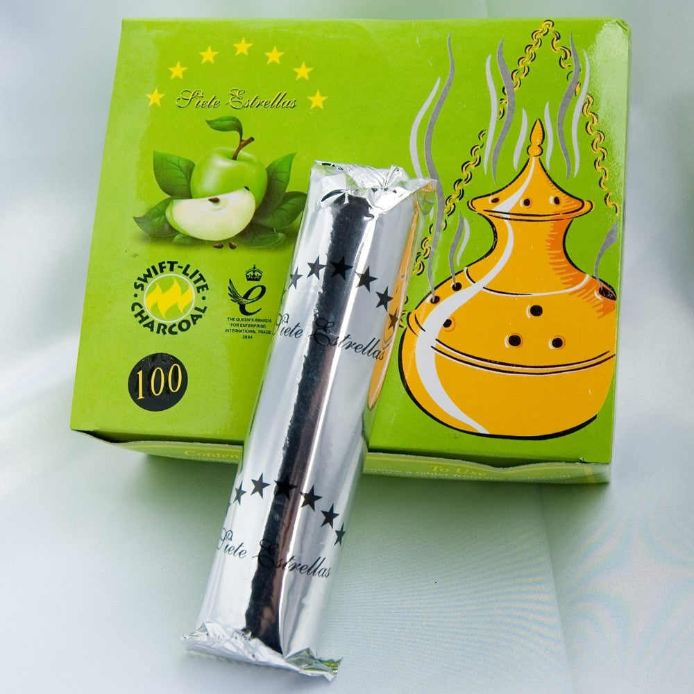 Carbón 7 Estrellas - Olor Manzana o Naranja - Instantáneo-NUEVO