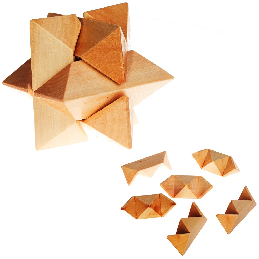 Puzzle Madera Estrella - Ingenio - Rompecabezas - 10 cm