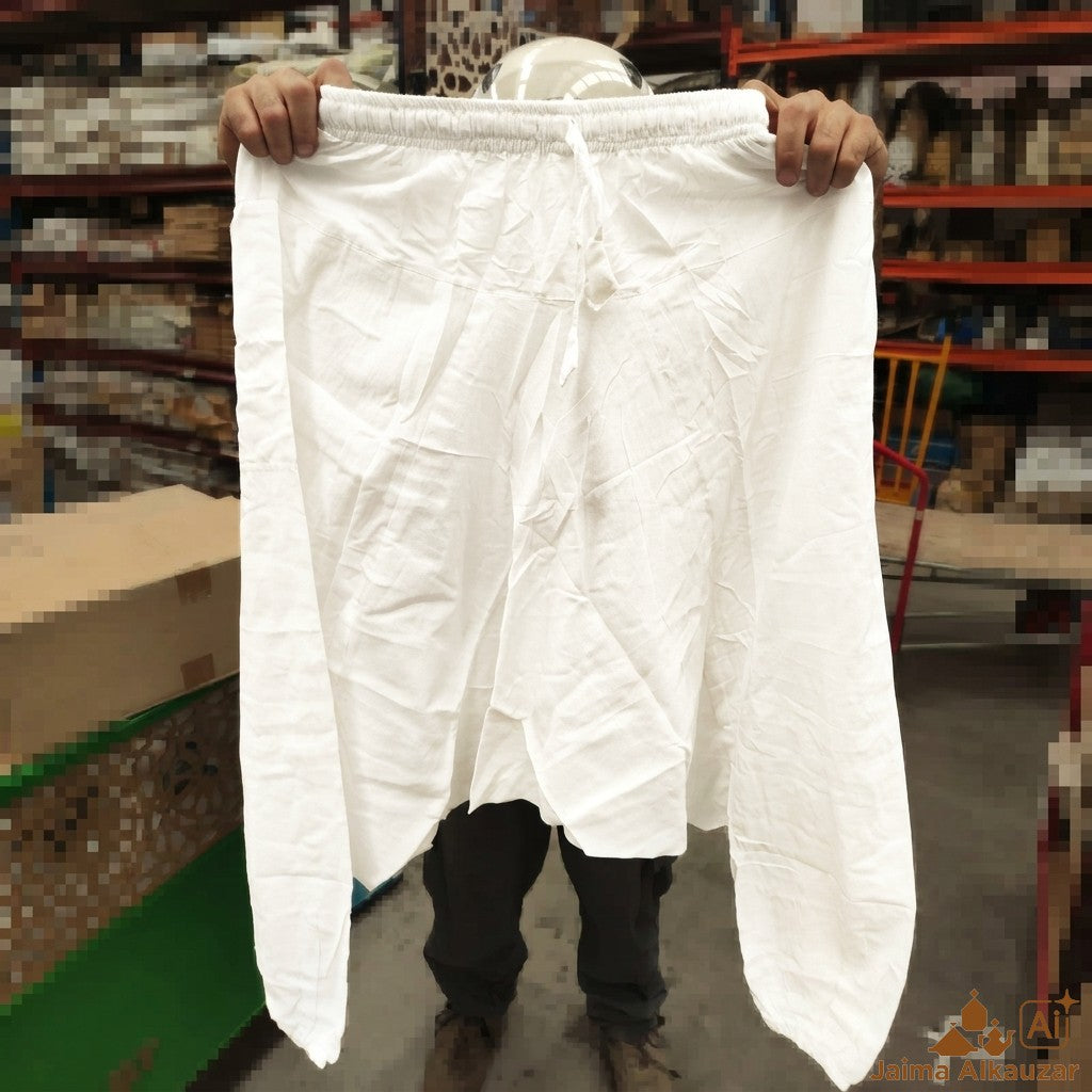 Bombacho Hombre - Algodón Blanco - Talla Unica - Bolsillo