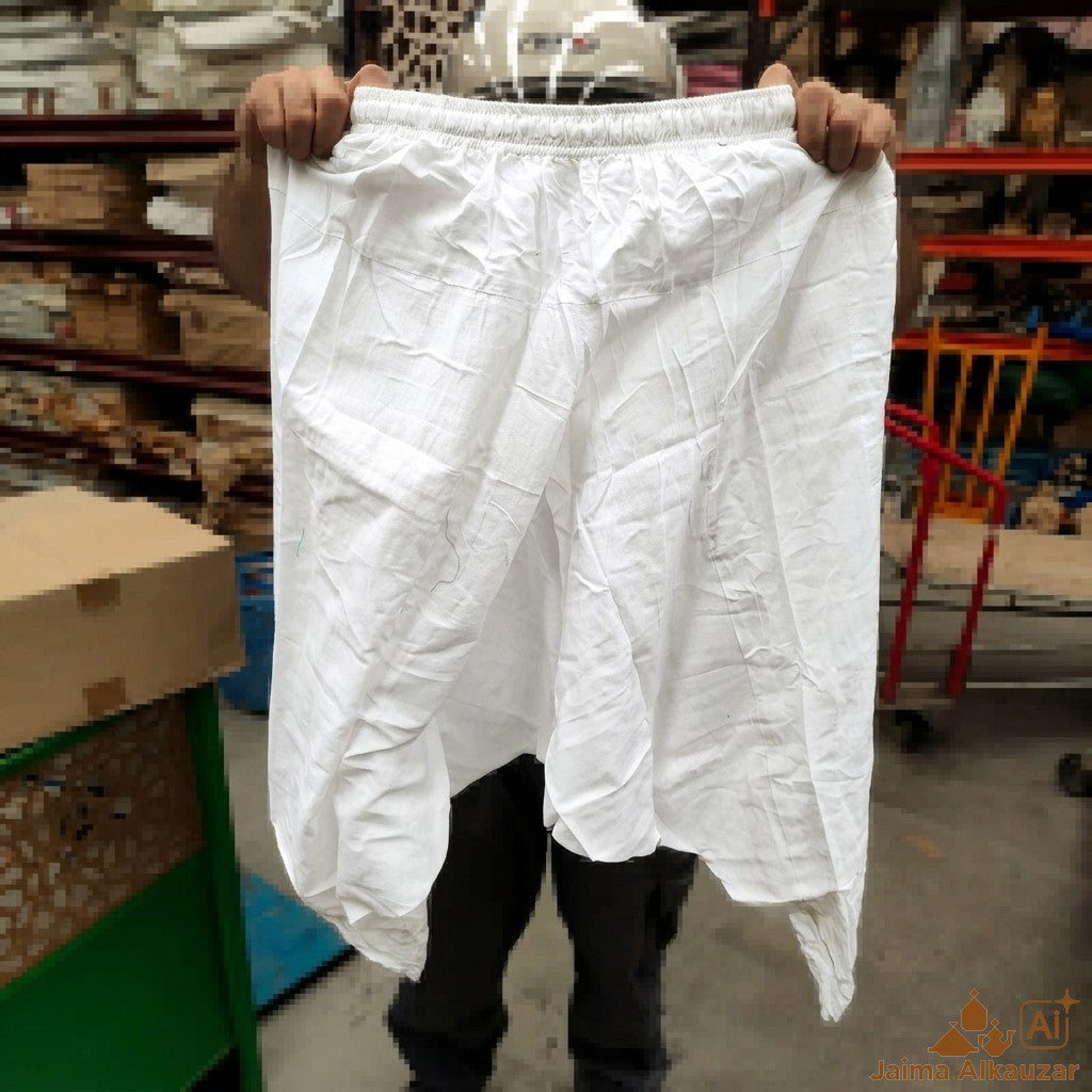 Bombacho Hombre - Algodón Blanco - Talla Unica - Bolsillo