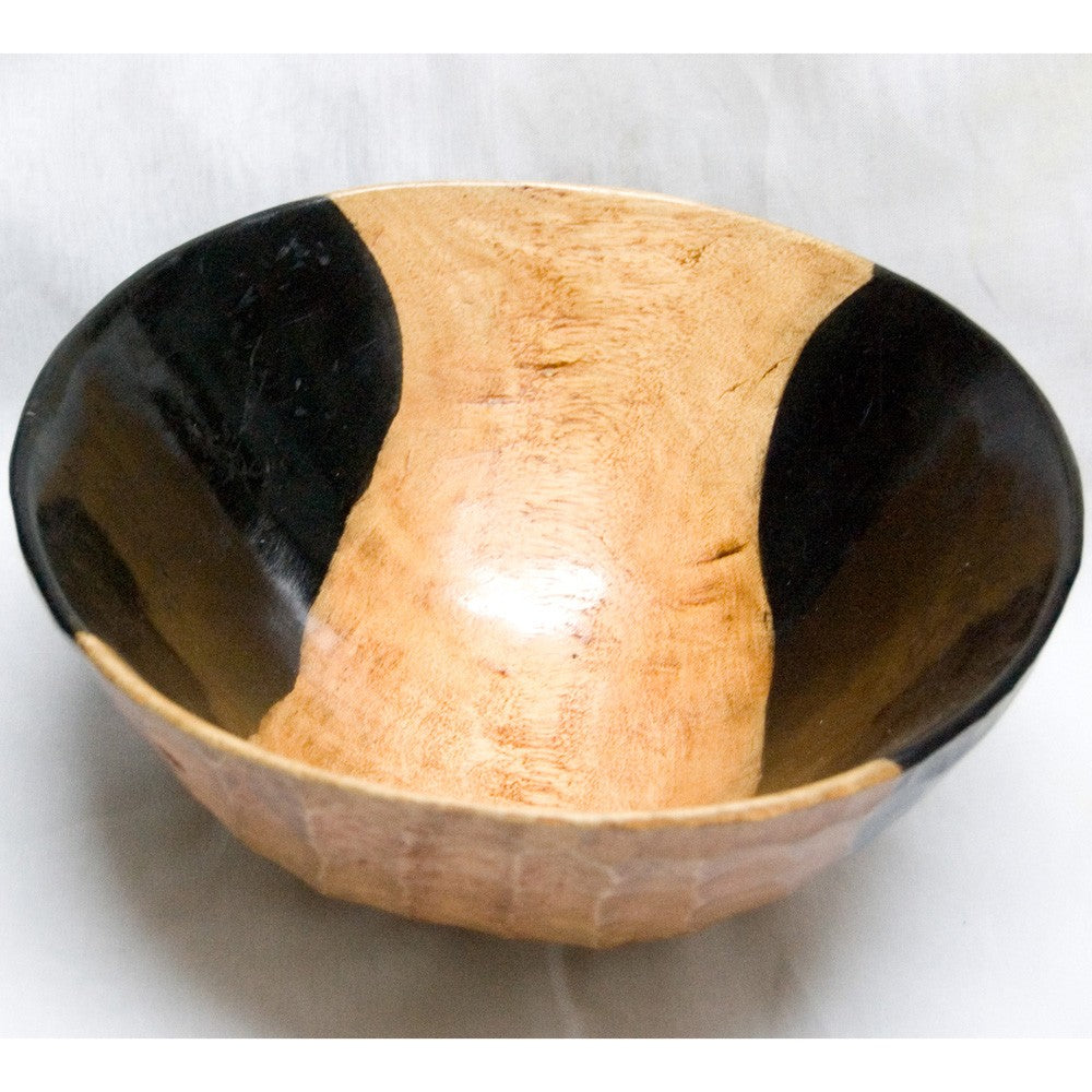 Frutero de Madera - Artesano - Africa - Color Blanco y Negro