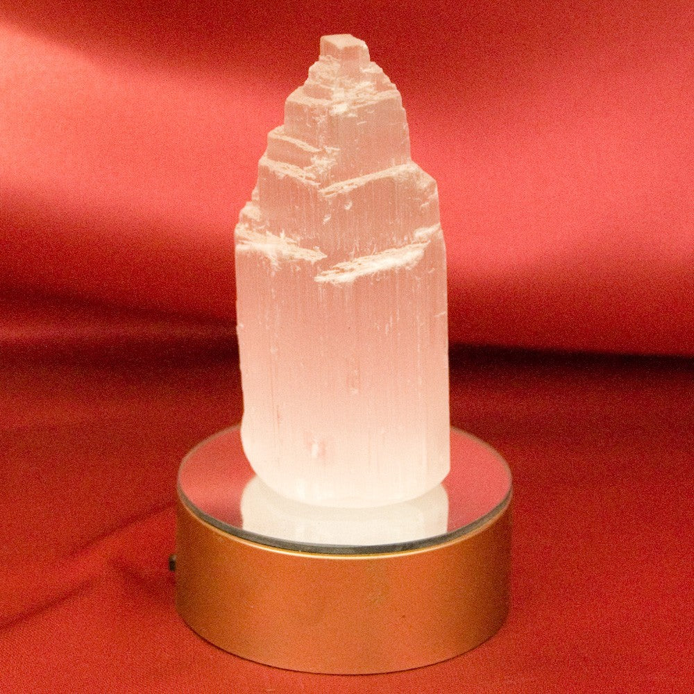 Monolito Selenita - Mineral Natural - Base Color Opcional