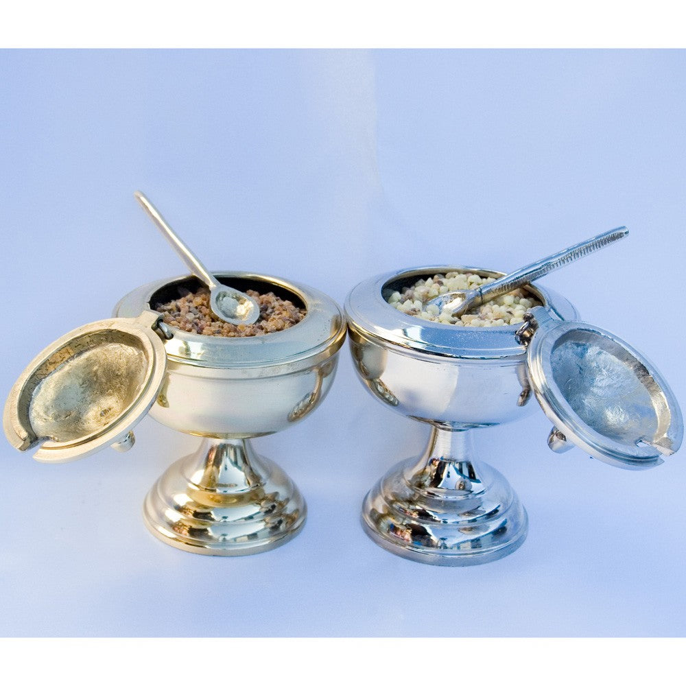 Naveta Incienso en Grano - Fundición - Bronce o Níquel - Cuchara