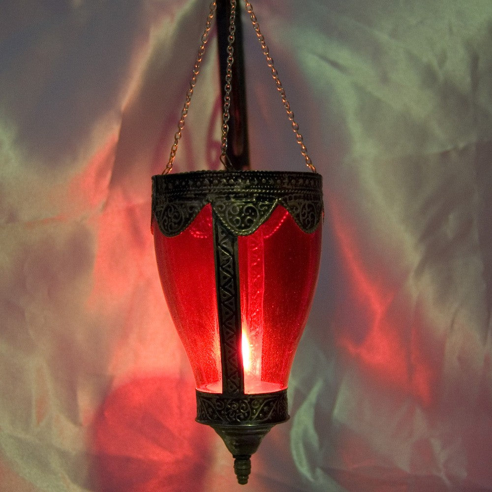 Lámpara Vidrio con Alpaca Pico- Varios Colores - Arabe