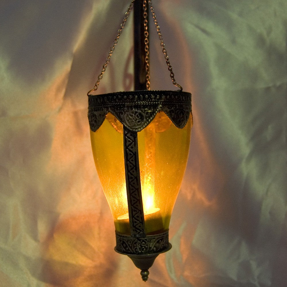 Lámpara Vidrio con Alpaca Pico- Varios Colores - Arabe