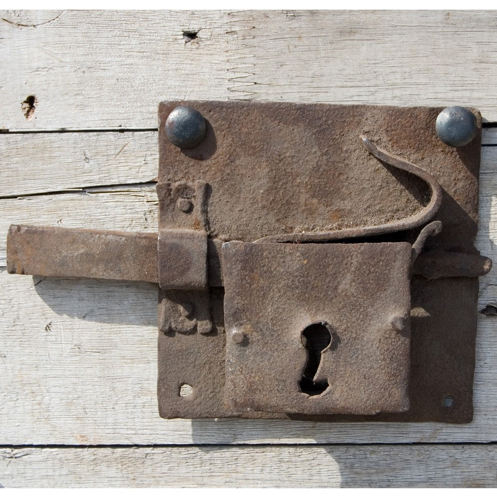 Cerradura Forja - Artesana - Incluye Llave - 15 x 15 cm