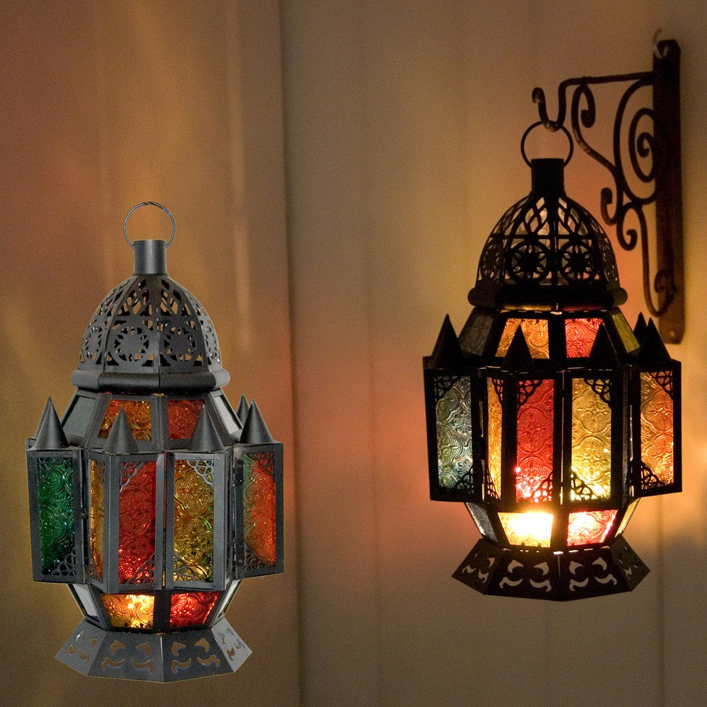 Lámpara Picos Decorada - Calado Arabe - Multicolor - 2 Tamaños