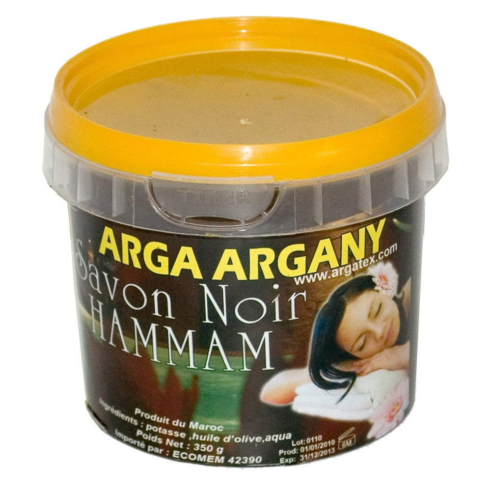 Jabón Ecologico "Beldi" Negro - Argan y Oliva - Ideal Hamman Arabe-Bote 250gr