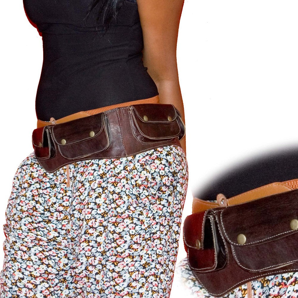 Riñonera Larga Cuero - 4 Bolsillos - Artesanal - Recomendado