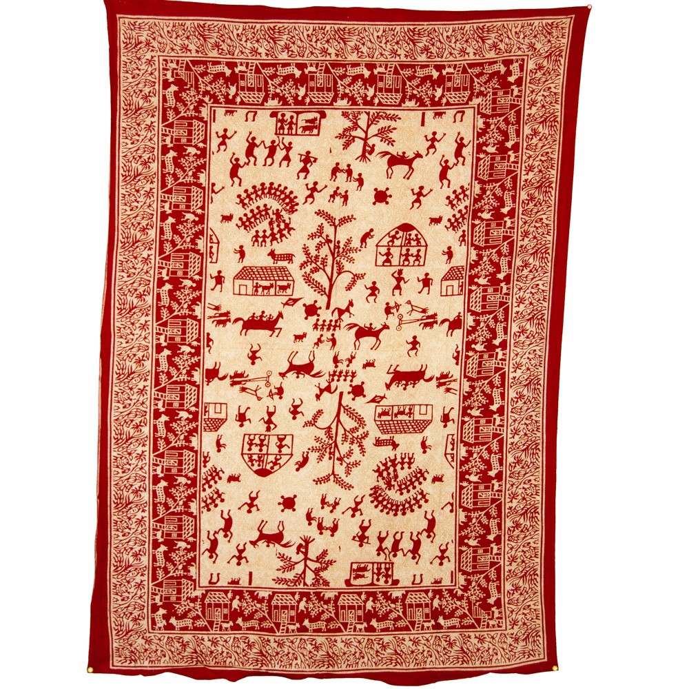 Tela Algodon-India- Ciudad Abierta-Artesana-210 x 240 cm