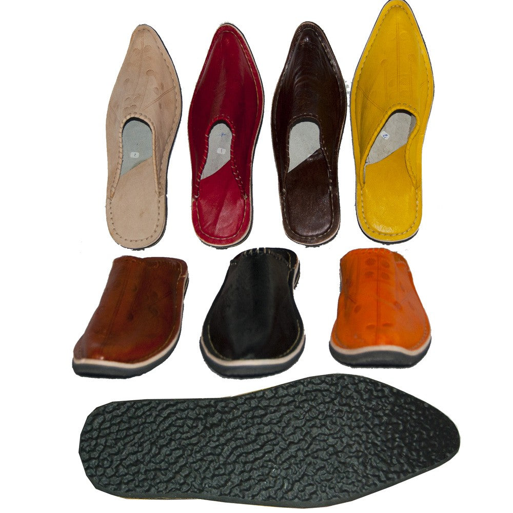 Babucha Piel Aladino Lisa - Varios Colores - NOVEDAD