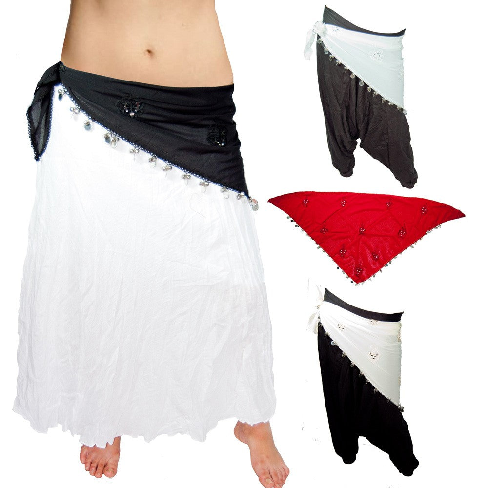 Pañuelo Danza del Vientre - Triangulo - Brillantes - 140 cm