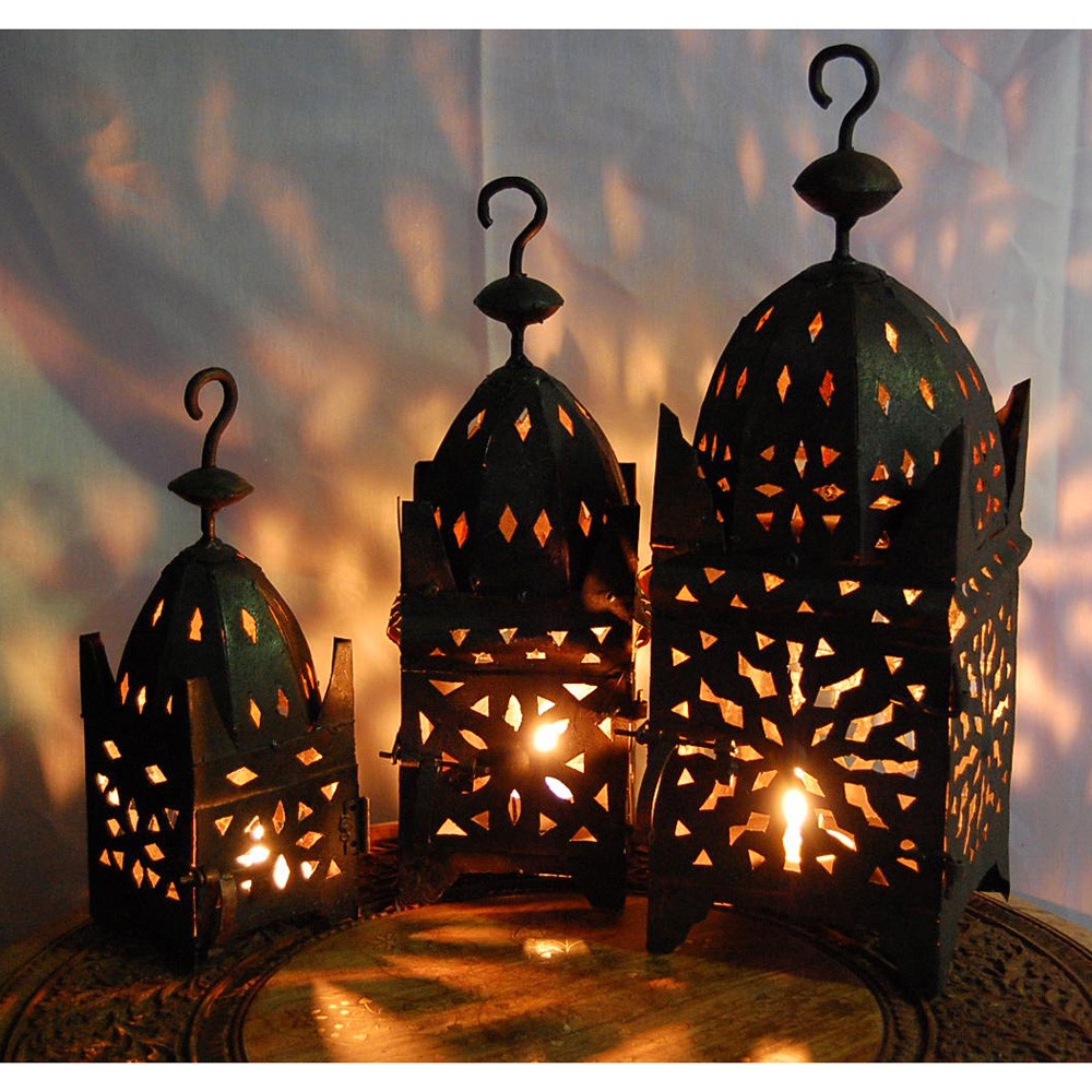 Farol Cuadrado de Hierro para Vela - 3 Tamaños - NOVEDAD