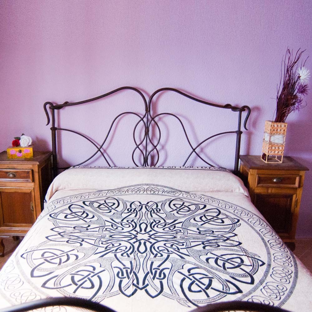 Tela Algodon India-Esfera Geométrica -Artesana-210 x 240 cm