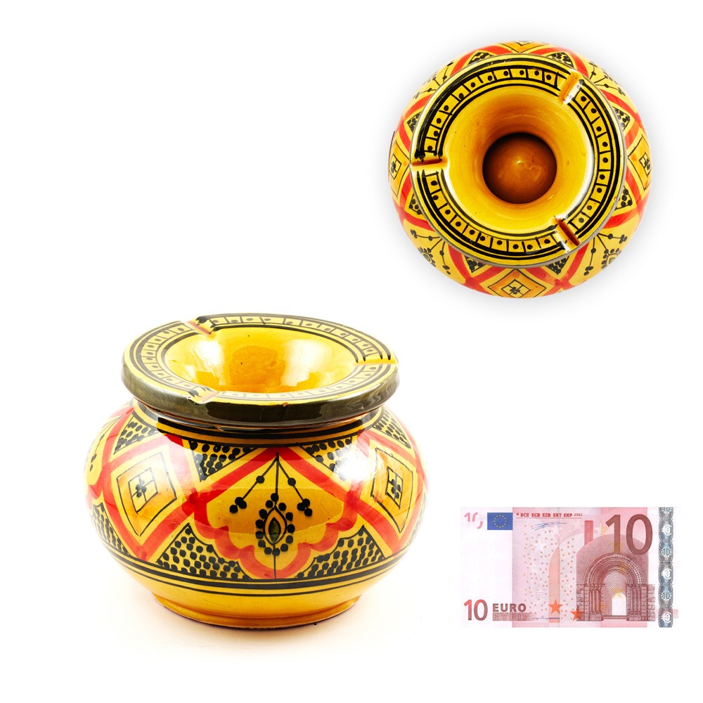 Cenicero Agua Gigante - Cerámica Esmaltada - Varios Colores-15cm