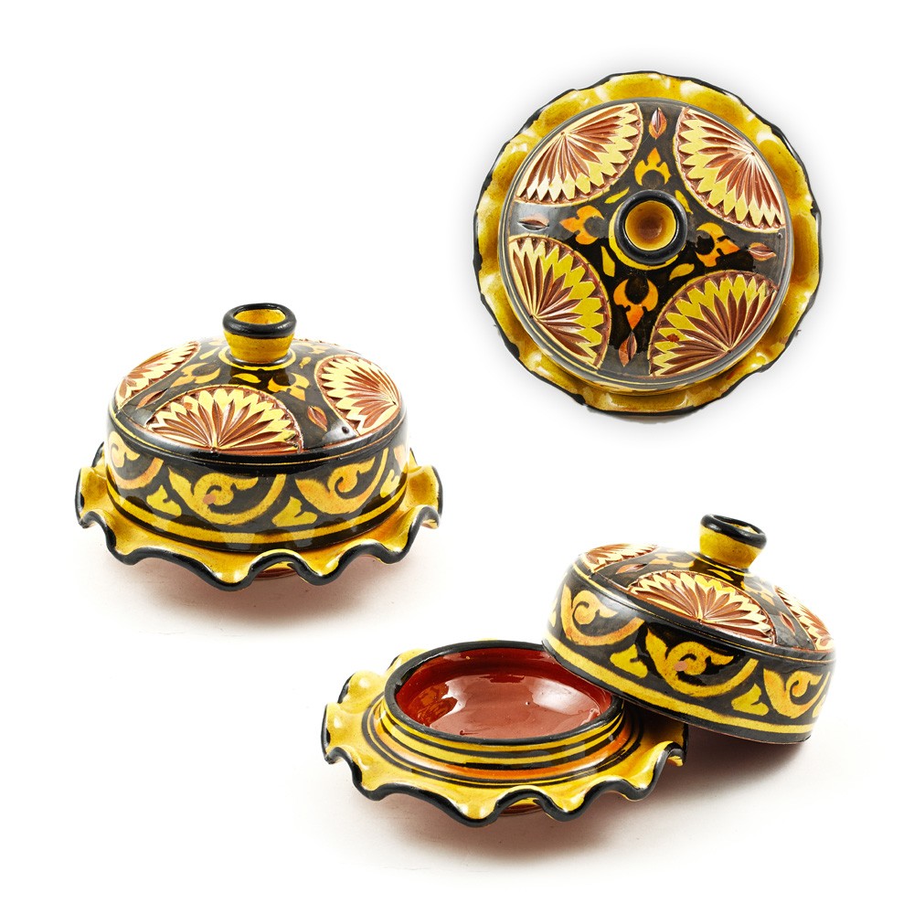 Cenicero Cerámica - Tajin Ondulado - Varios Colores - 14 cm