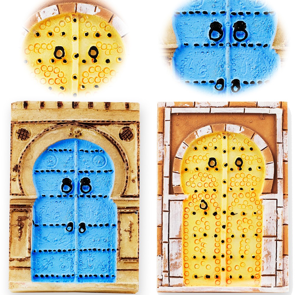Juego 3 Imán Miniatura Puertas Arabes- 5 cm - Ideal Nevera
