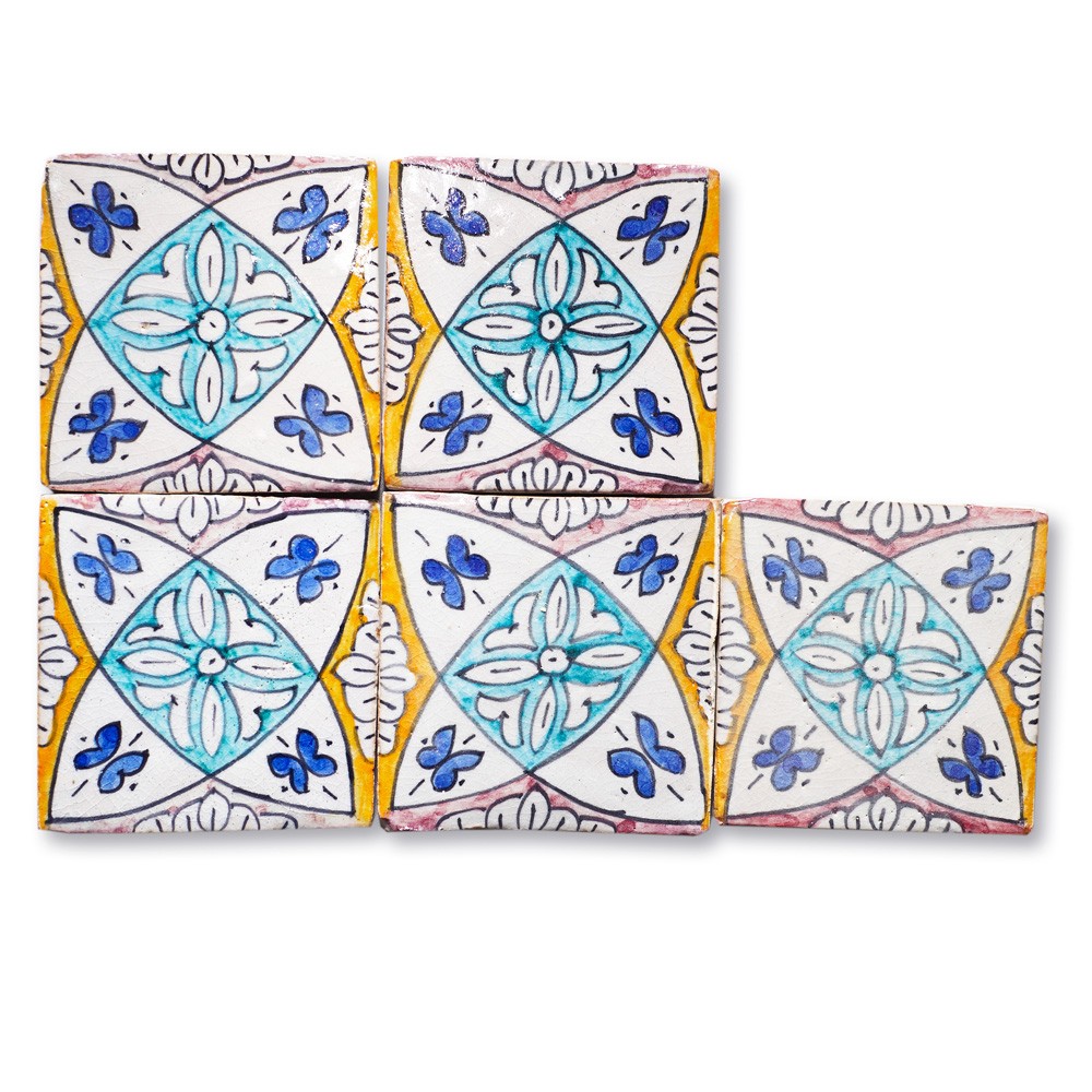 Azulejo Andalusí - 10 cm - Varios Diseños- Artesanal- Modelo 9
