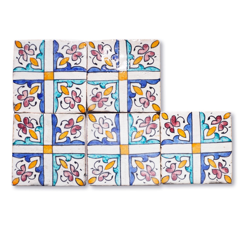 Azulejo Andalusí - 10 cm - Varios Diseños- Artesanal- Modelo 11