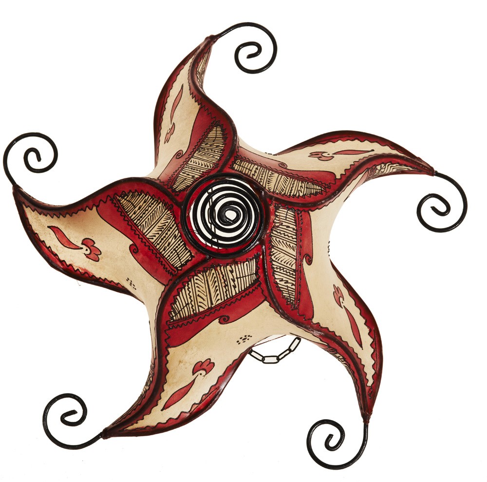 Lámpara Sol Plafón Espiral Forja -Pintada en Henna-45 cm-Colores