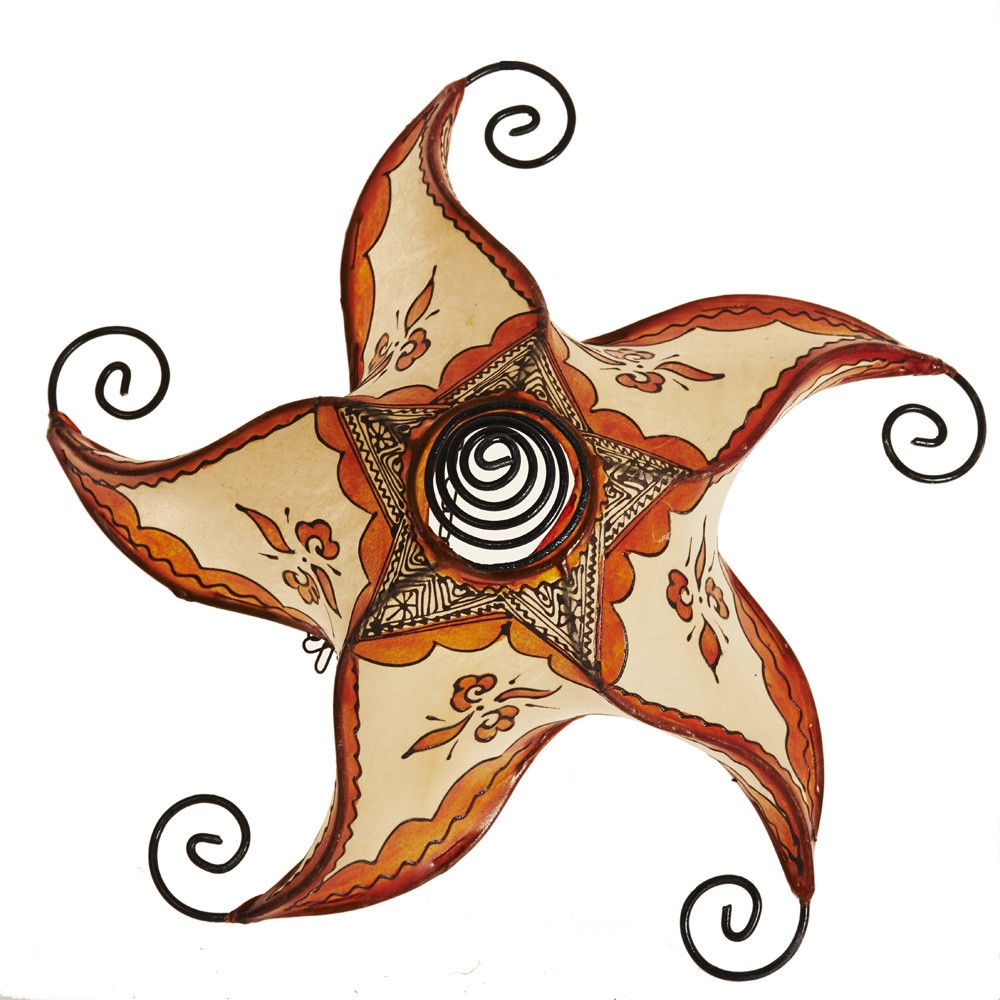 Lámpara Sol Plafón Espiral Forja -Pintada en Henna-45 cm-Colores