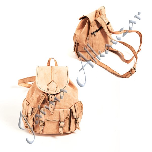 Mochila Cuero - Forrada Interiormente - 2 Colores - 30 cm