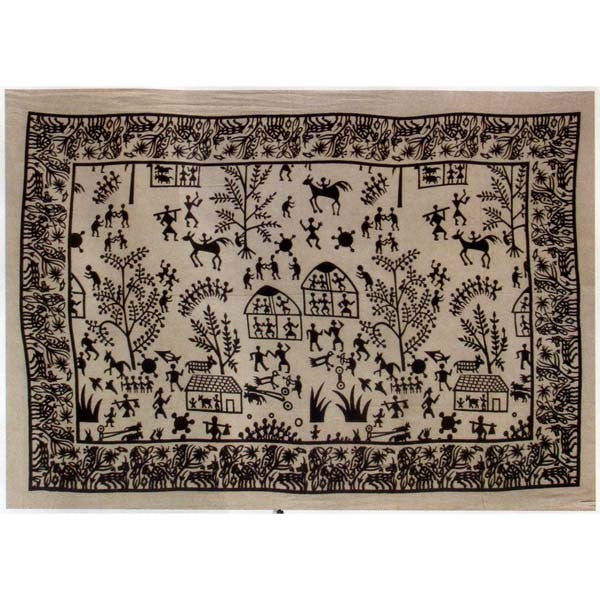 Tela Algodon-India- Ciudad Abierta-Artesana-210 x 240 cm