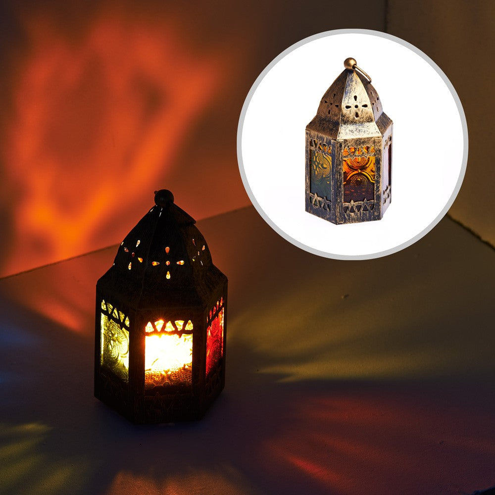 Farolillo- Octogonal- Mezquita- Envejecido- 11 cm