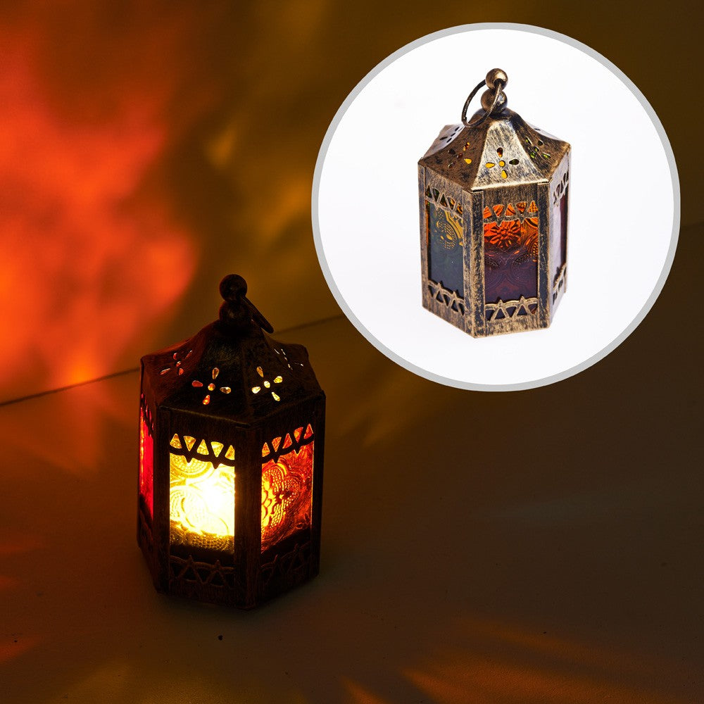 Farolillo- Octogonal- Jaima- Envejecido- 11 cm