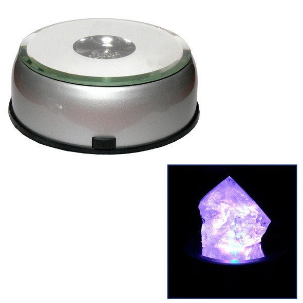 Base Multi Color Led - 8 cm diámetro - Giratoria - Exposición Productos