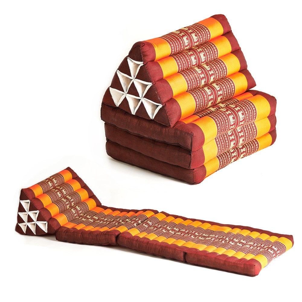 Cojín Triangular Tailandes con Tumbona o Respaldo - Varios Opciones y Colores - Ideal Teterías