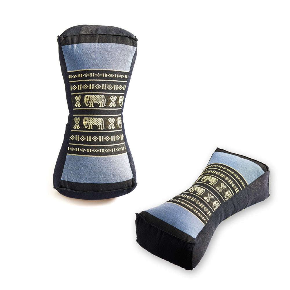 Cojín Ovalado Tailandes - Borados Etnicos - Incluye Relleno - 34 cm