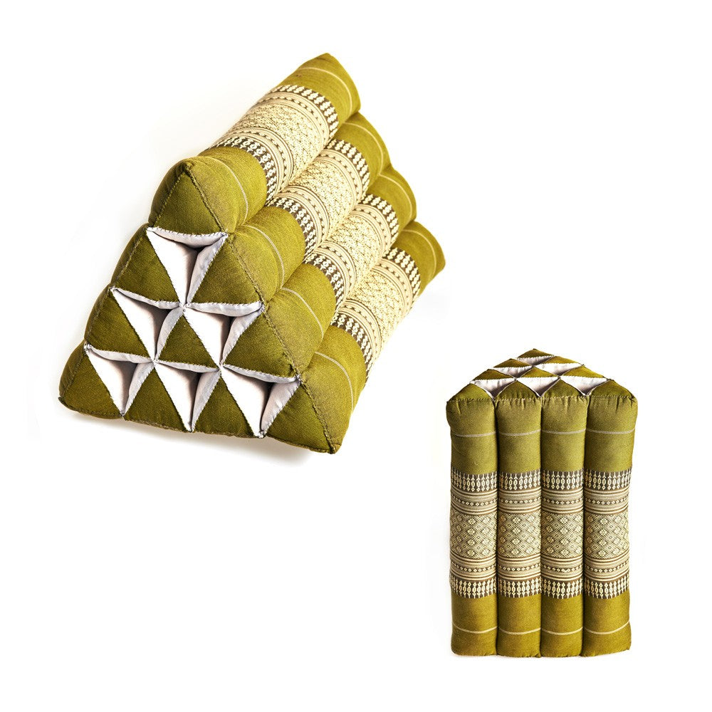 Cojin Triángular Tailandés - 2 Tamaños - Bordados Etnicos Colores