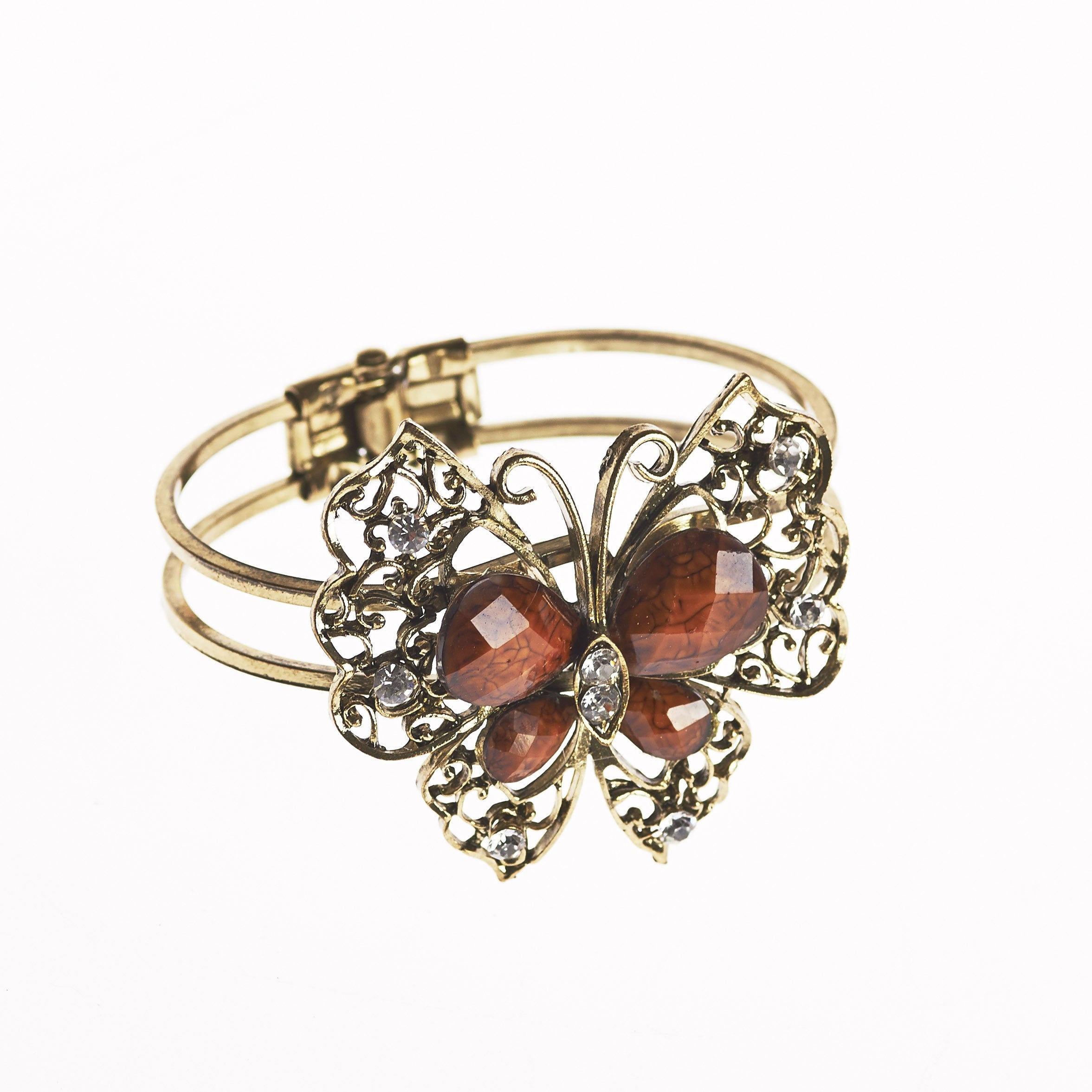 Brazalete- Diseño Mariposa -Decorado Piedras- Varios Colores