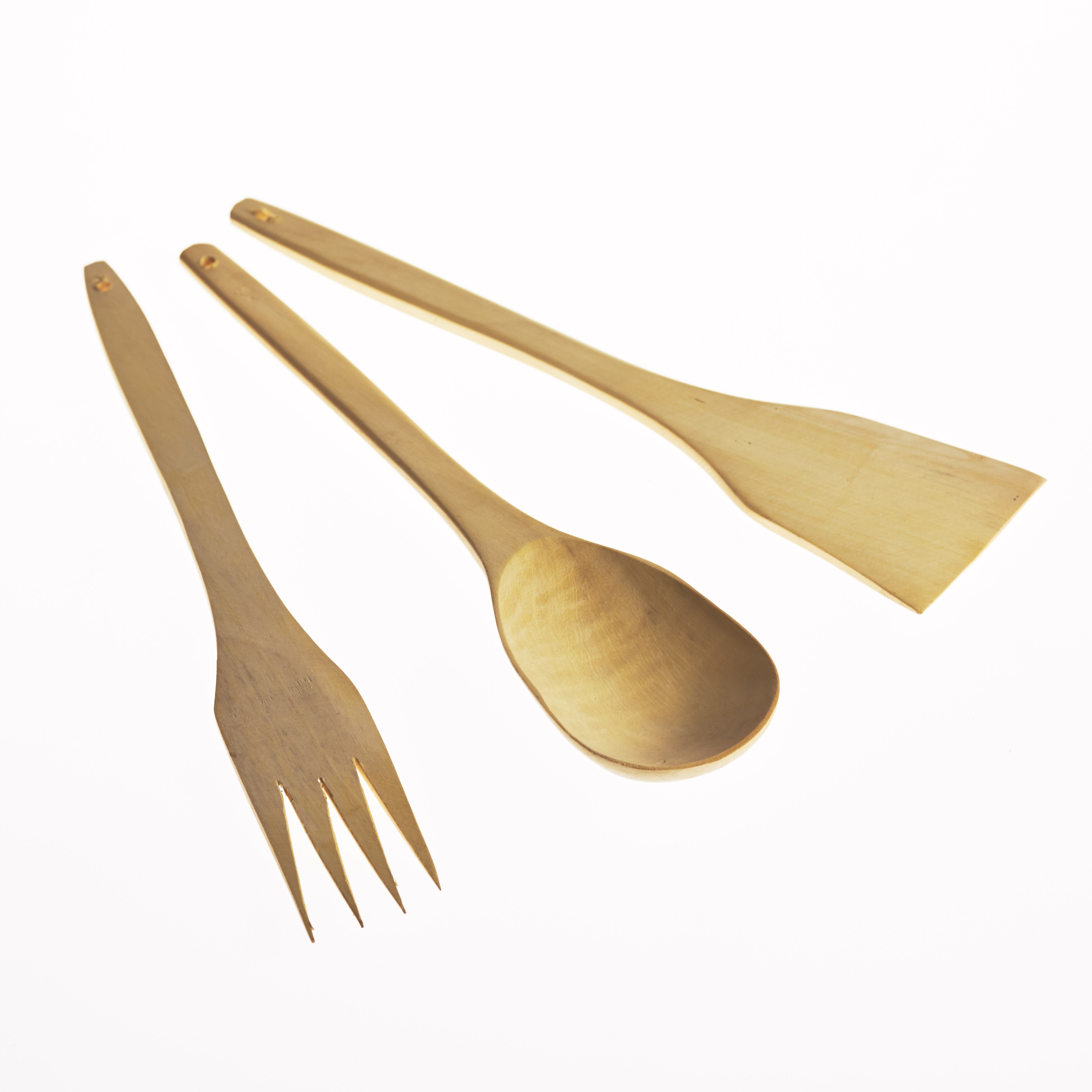 Juego cubiertos- madera limonero- varios tamaños