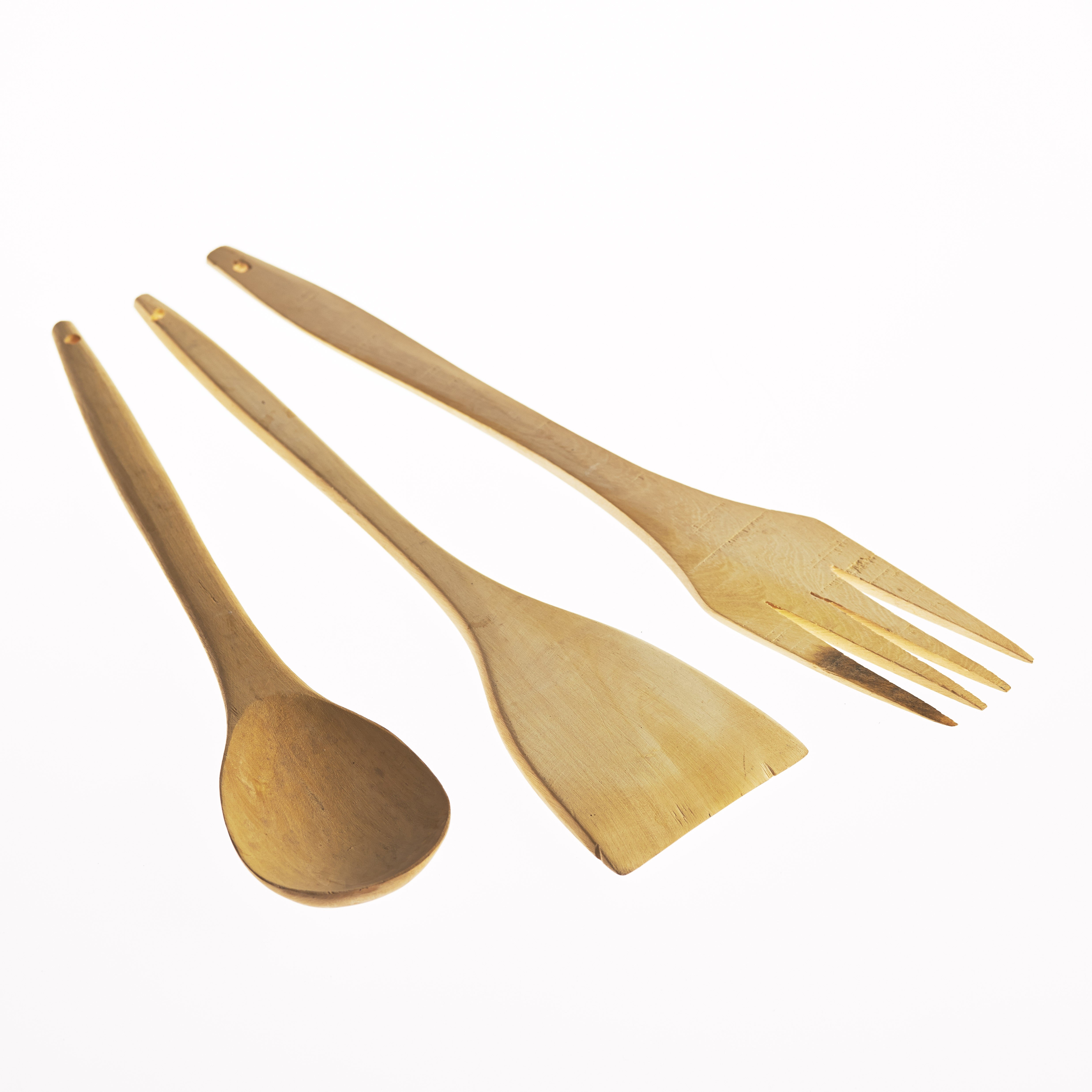 Juego cubiertos- madera limonero- varios tamaños