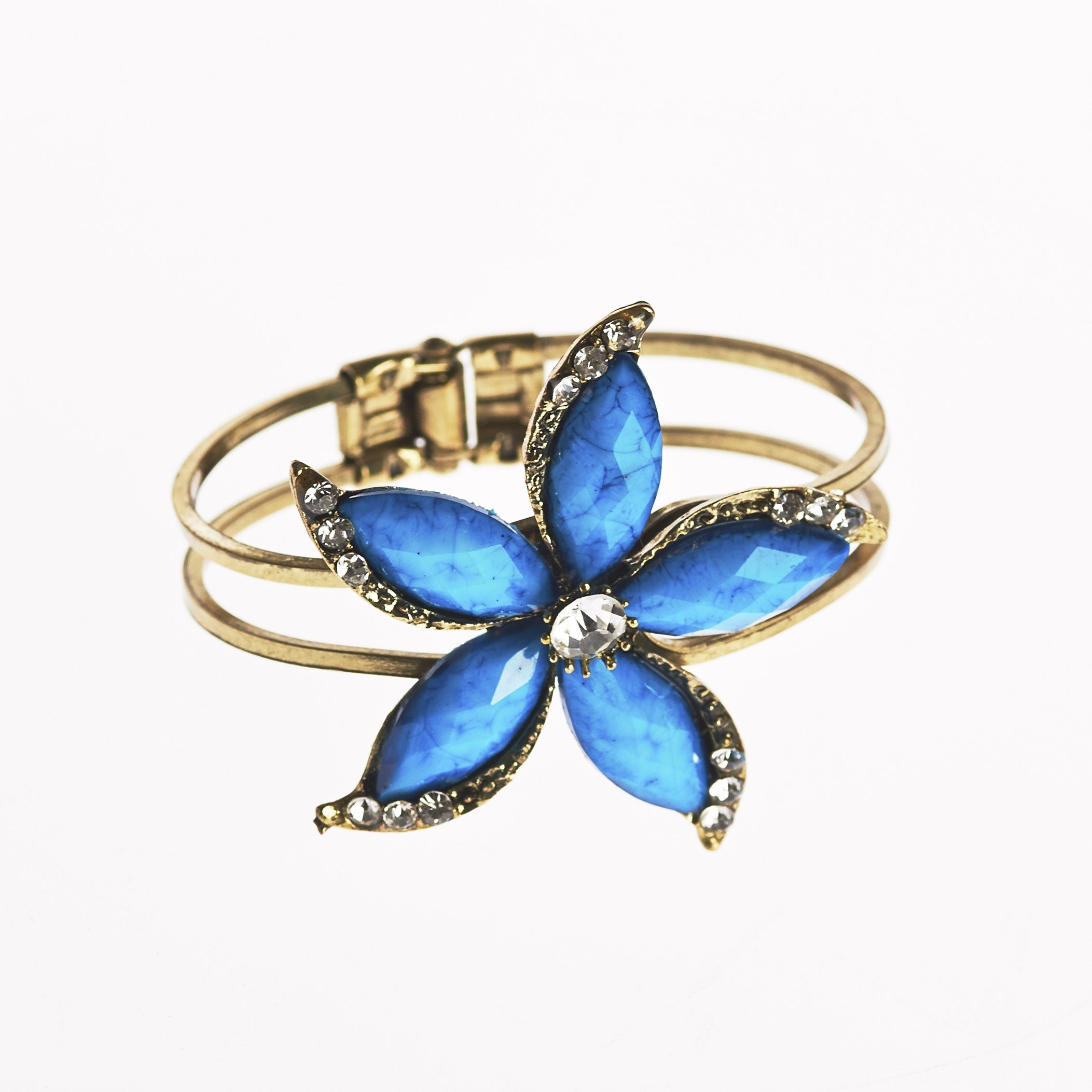 Brazalete- Diseño Flor De Loto -Decorado Piedras- Varios Colores