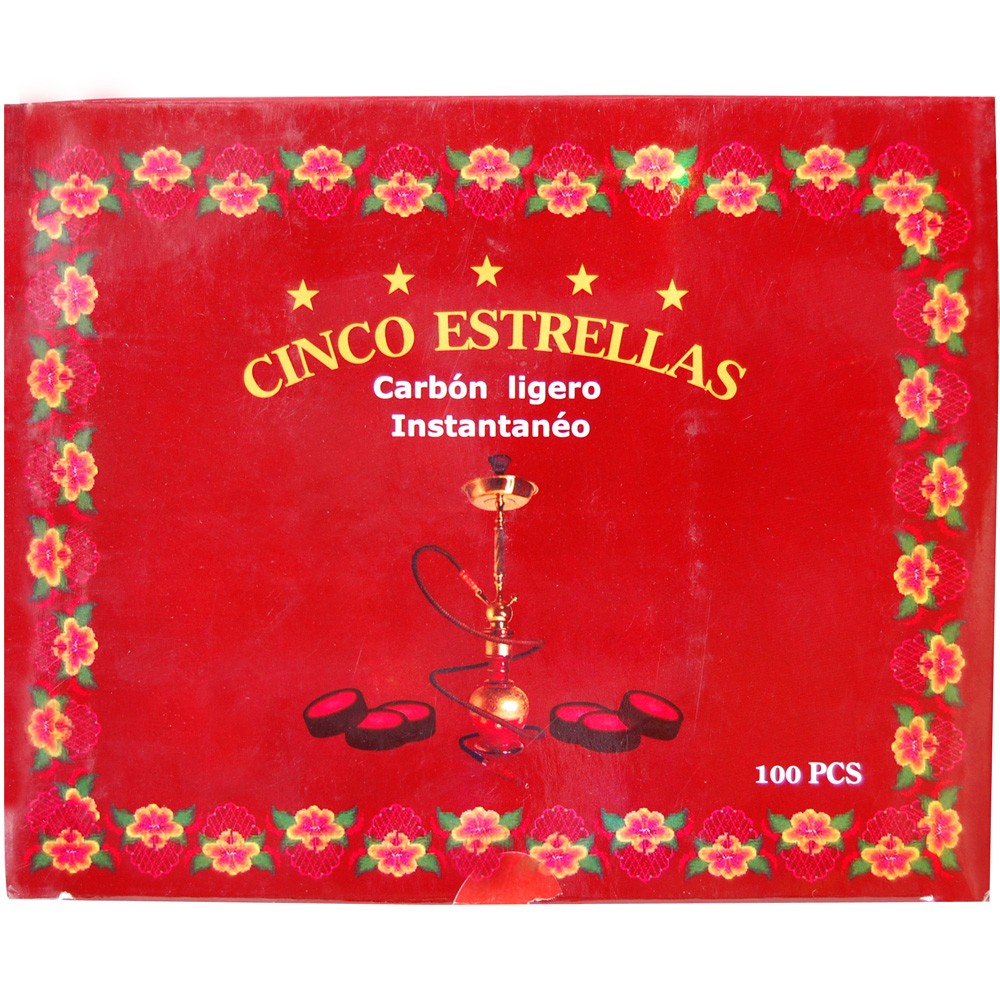 Carbón Litúrgico Cinco Estrellas - Incienso en grano o Narguila