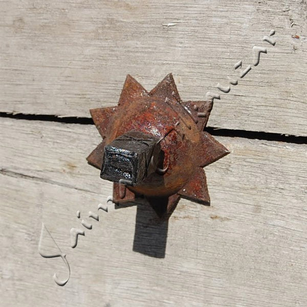 Llamador de Forja - Embellecedor y Picador Cuadrado- Forma Pera