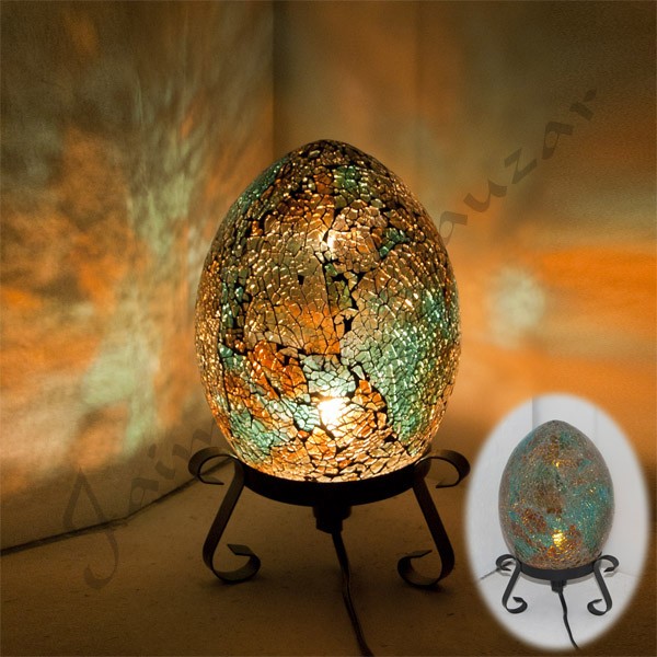 Lampara Huevo - Mosaico Craquelado - NOVEDAD