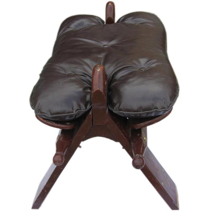 Silla de Camello -Artesana-Cojín y Base Madera -Decorada (India)