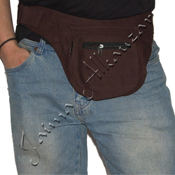 Riñonera Artesana - Tela Algodon - 4 Bolsillos