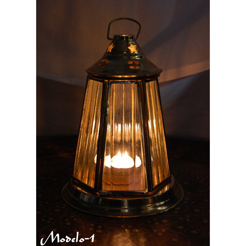 Farol Bronce Faro - Gran Calidad - Cristal Transparente