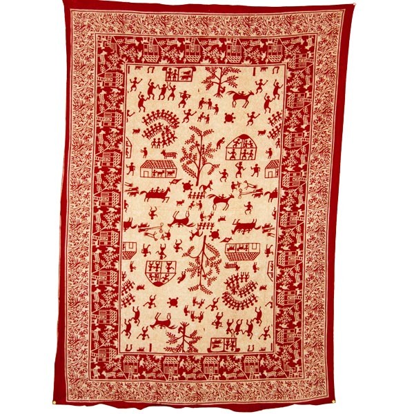 Tela Algodon-India- Plano Aldea - Artesana-210 x 140 cm