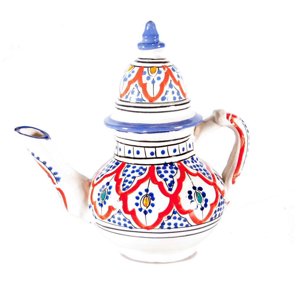 Tetera Arabe Cerámica - 2 Piezas - Pintada a Mano