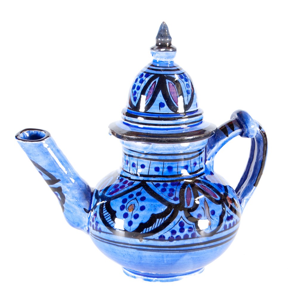 Tetera Arabe Cerámica - 2 Piezas - Pintada a Mano