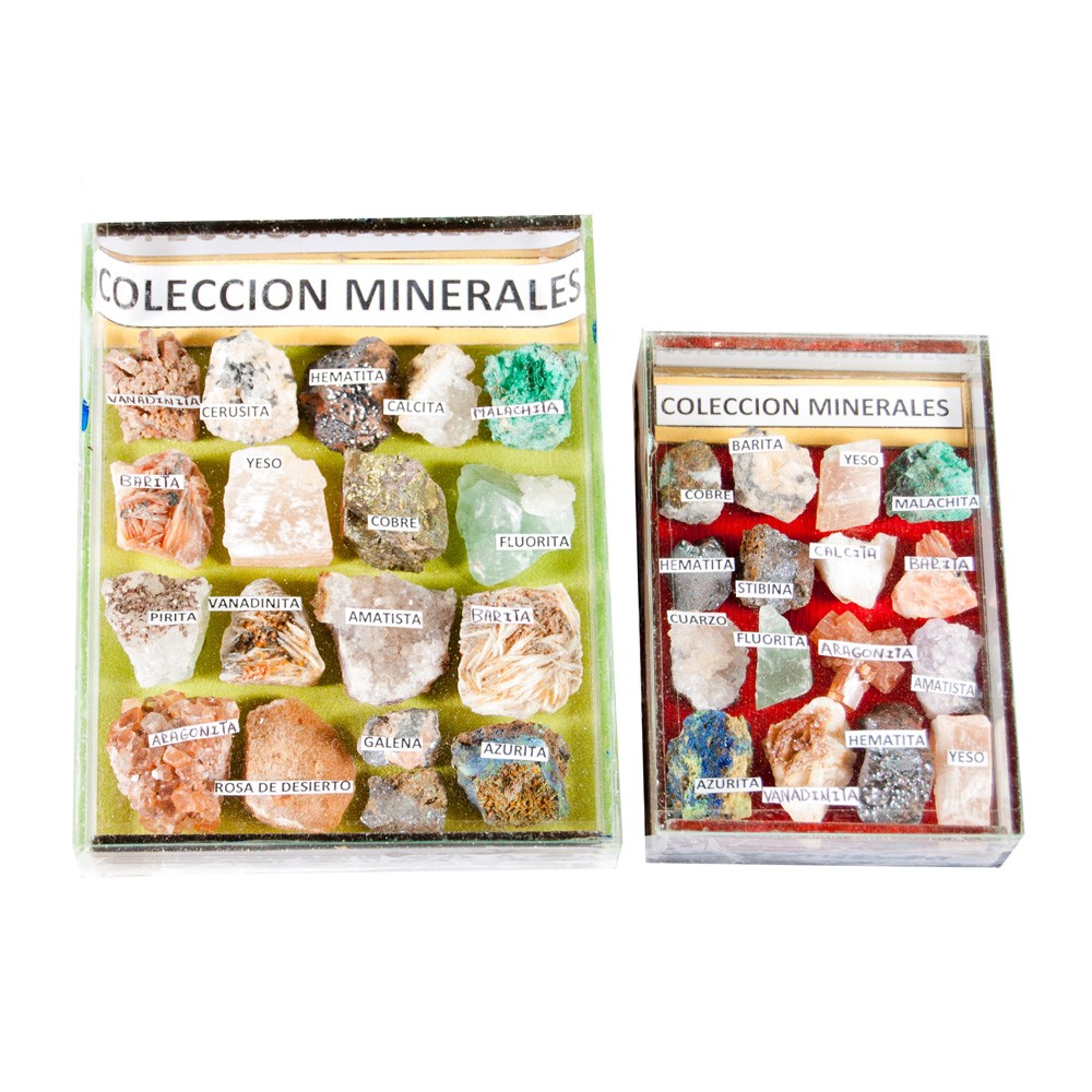 Colección Minerales - Vitrina Cristal - 2 Tamaños