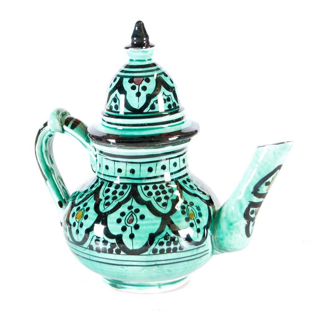 Tetera Arabe Cerámica - 2 Piezas - Pintada a Mano