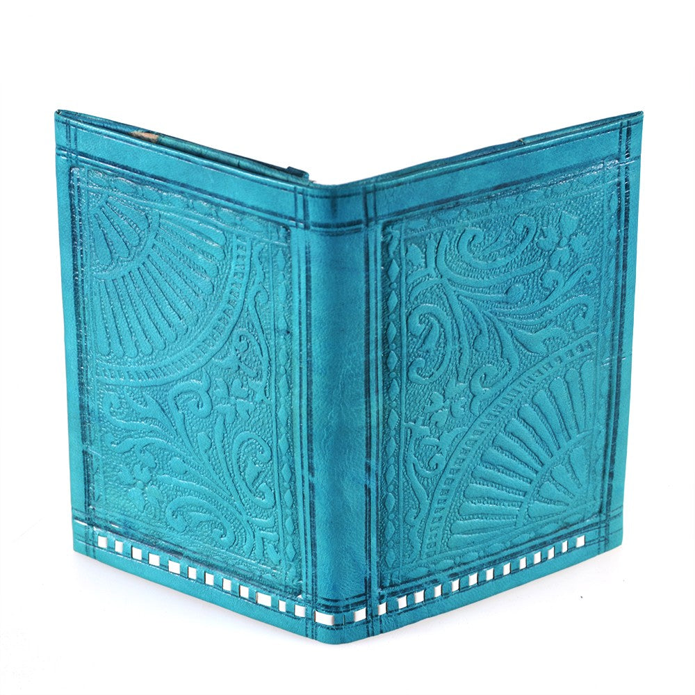 Cartera de Piel Rectángular - Cuero Grabado - Varios Colores
