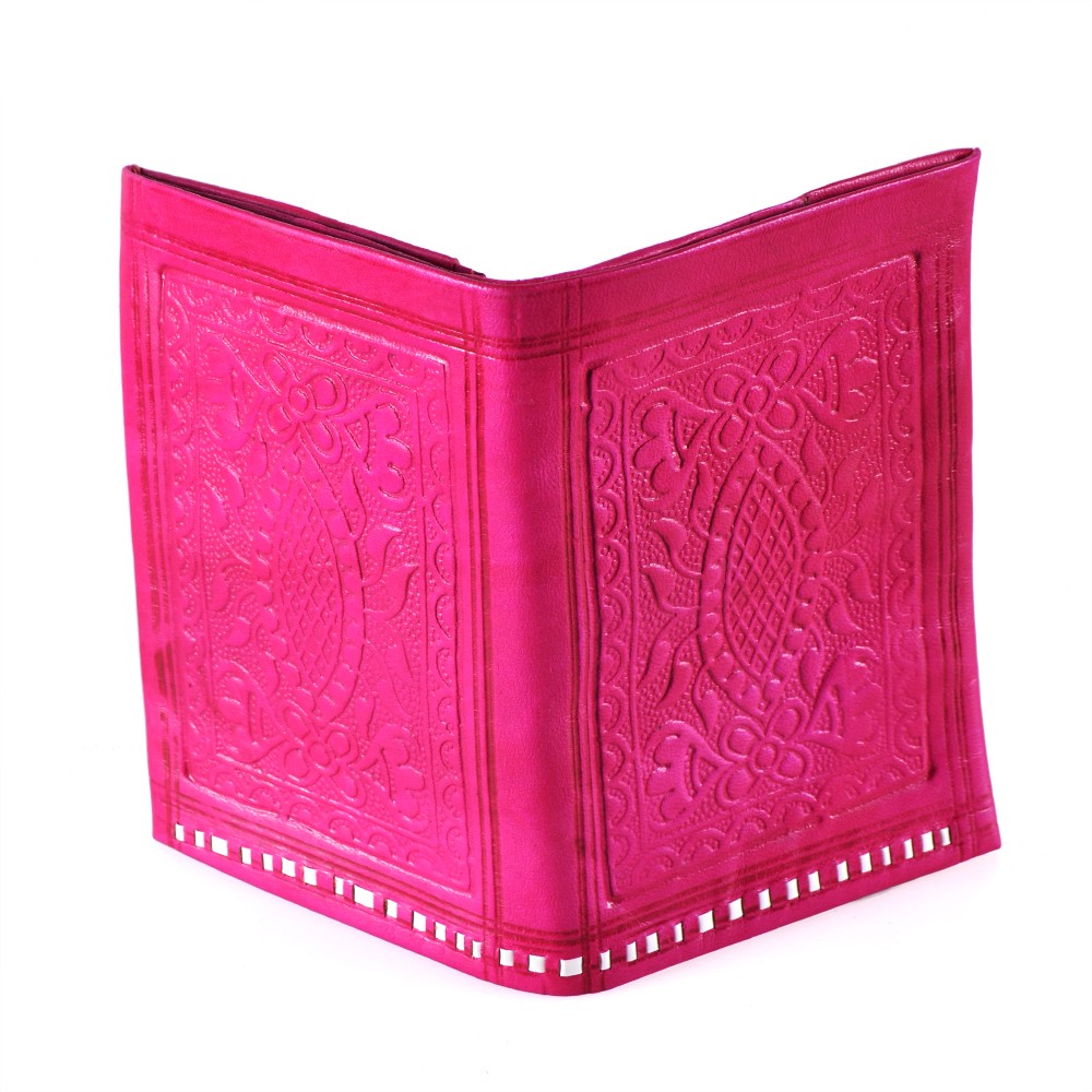 Cartera de Piel Rectángular - Cuero Grabado - Varios Colores